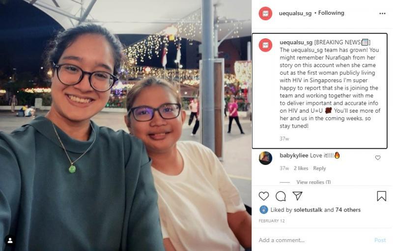 Nurafiqah(右)今年2月开始和Caitlin合作经营U Equals U SG。(U Equals U SG提供)