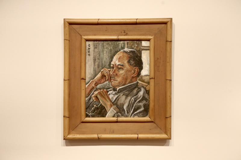 二战时期张荔英与丈夫陈友仁被日军软禁在家,她创作了多幅陈友仁画像,这是其中之一。