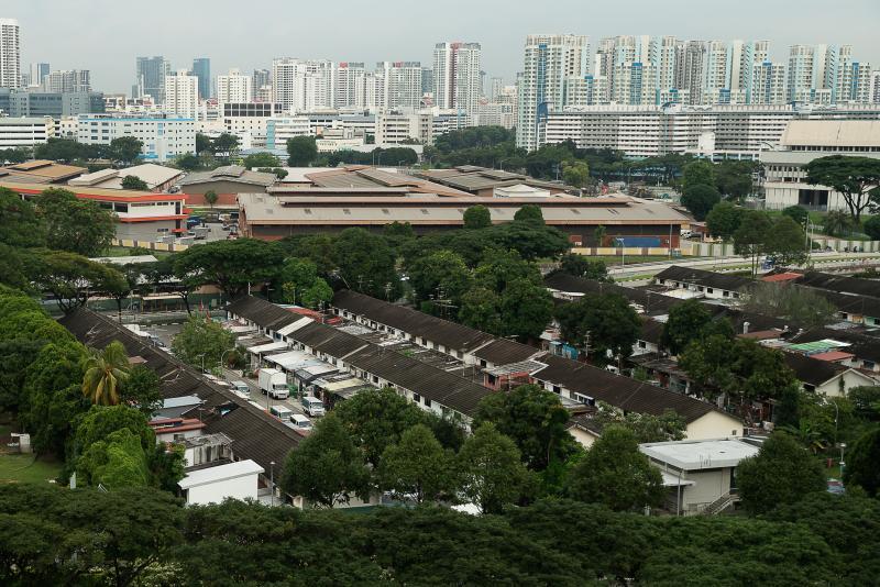高空俯视整个芽笼3巷。