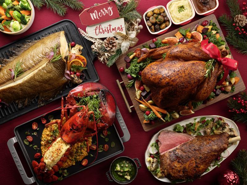 新加坡万豪董厦酒店圣诞外卖集合传统新菜肴。