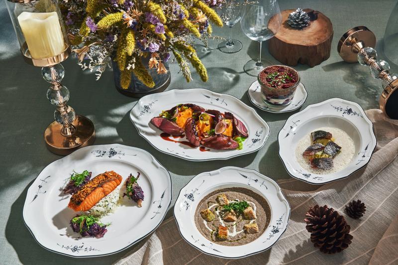 首都凯宾斯基酒店旗下Frieda餐馆圣诞套餐包括烤鸭胸和三文鱼等。