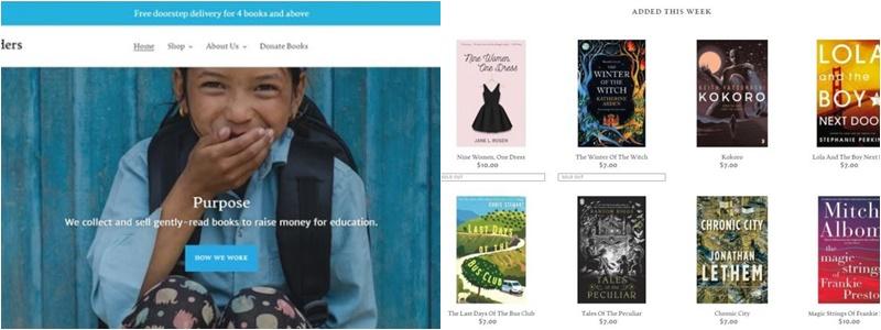 Books Beyond Borders把二手书放到网站售卖，售价多为5元和7元。（互联网）