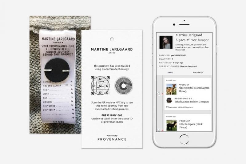 区块链数码科技,让顾客能追踪一件衣物的制造过程与面料供应链。(互联网)