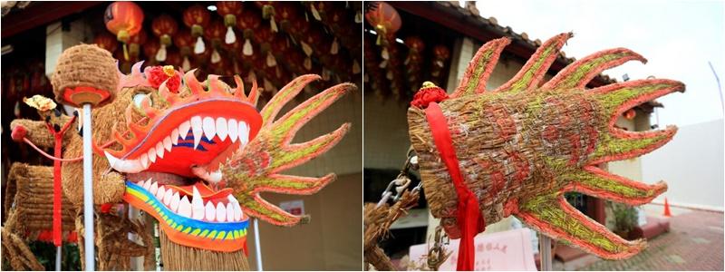 火龙的龙头和龙尾造型复杂，至今只有冯景源师傅一人懂得制作。（龙国雄摄）