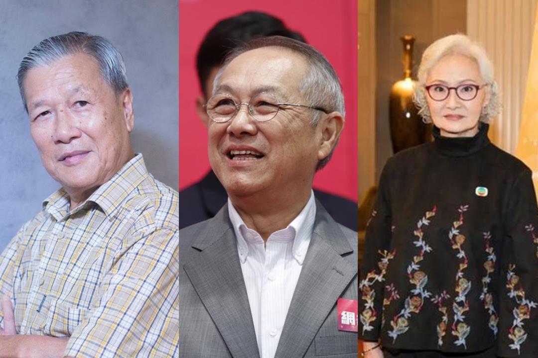 左:刘江与TVB续约谈不拢,跳槽ViuTV。中:73岁的于洋在9月默默离开TVB,结束22年的宾主关系。右:雪妮是离开的甘草演员中戏龄最长的。(互联网)