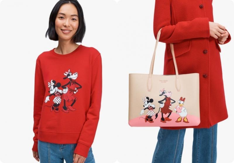 Kate Spade请迪士尼卡通牛Clarabelle唱主角。 (互联网照片)