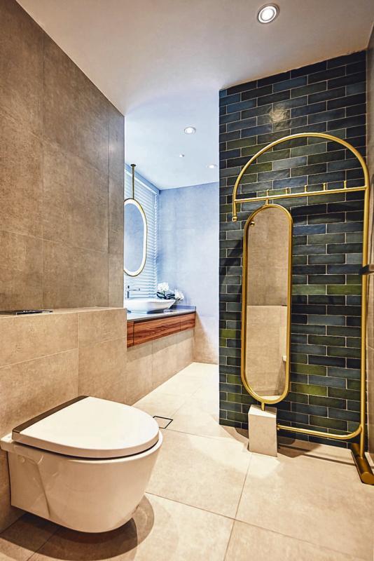 洗手间带有精品酒店风格。