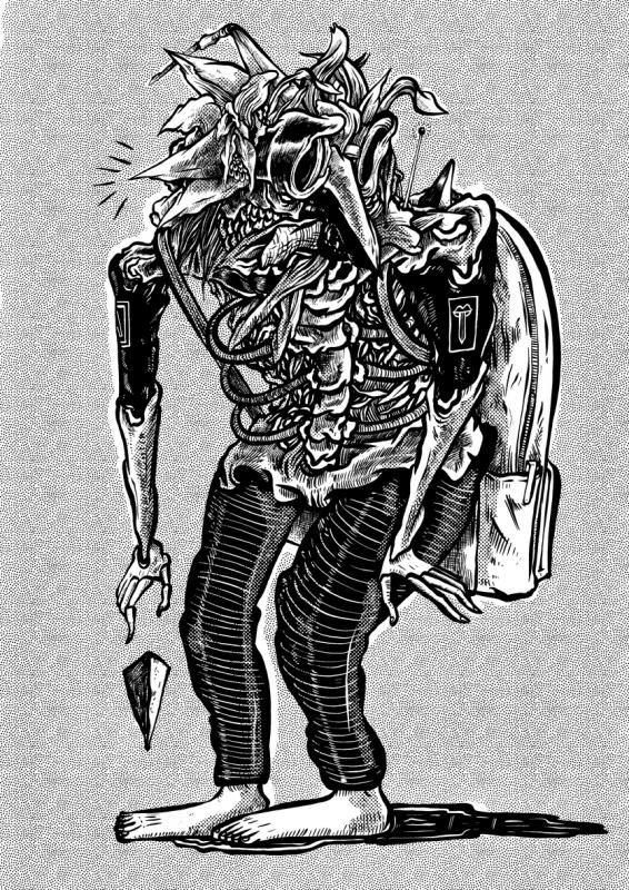 新加坡街头艺术家Speak Cryptic卖出第一件NFT艺术品《坚持下去》。(取自艺术家面簿)