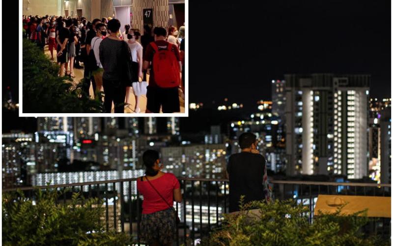 公众涌天台花园看烟花 杜生庄居民:停车等电梯回家花两小时 | 联合早报