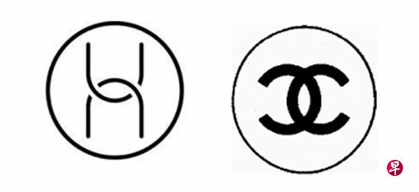 香奈儿(右)与华为旗下电脑硬件(左)的商标对比。(互联网) 香奈儿(右)与华为旗下电脑硬件(左)的商标对比。(互联网)