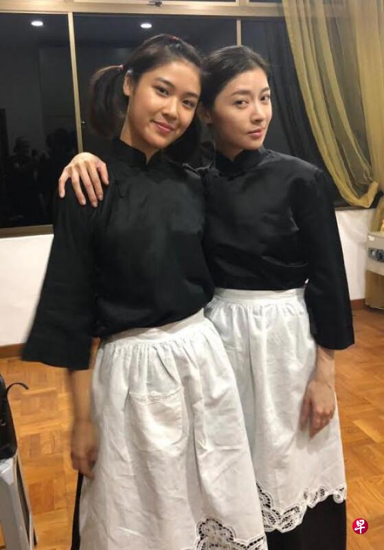 说到合作伙伴,陈一心(左)赞同演妈姐的张子蕾为人真诚。 (受访者提供) 说到合作伙伴,陈一心(左)赞同演妈姐的张子蕾为人真诚。 (受访者提供)