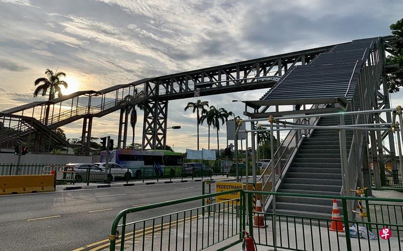 超高天桥位于汤申路一带。(曾美玲摄) 超高天桥位于汤申路一带。(曾美玲摄)