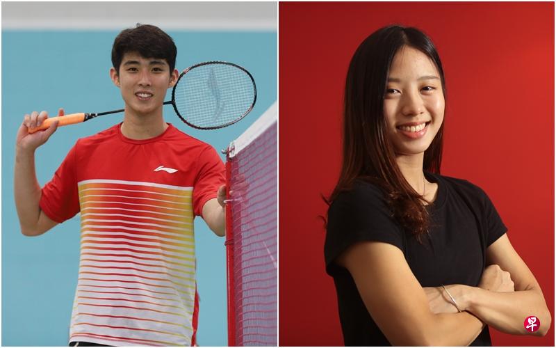 左:骆建佑希望为新加坡带回第一枚奥运羽毛球奖牌。右:虽然疫情让人烦恼,但杨佳敏庆幸过去一年仍可以与家人朋友见面。 (档案照片) 左:骆建佑希望为新加坡带回第一枚奥运羽毛球奖牌。右:虽然疫情让人烦恼,但杨佳敏庆幸过去一年仍可以与家人朋友见面。 (档案照片)