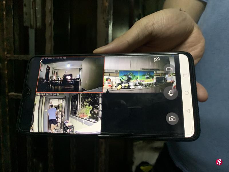 六楼租户称为证清白,在家中安装闭路电视。(取自面簿) 六楼租户称为证清白,在家中安装闭路电视。(取自面簿)