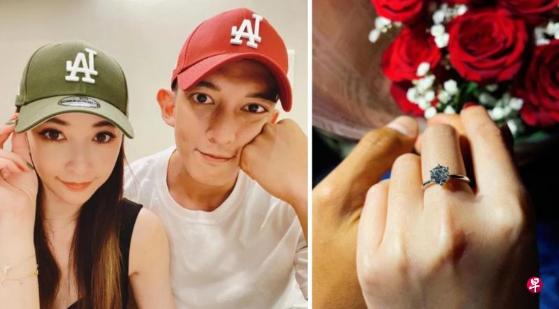 许维恩(左图左)点头嫁王家梁(左图右),并开心秀出婚戒照。(面簿图) 许维恩(左图左)点头嫁王家梁(左图右),并开心秀出婚戒照。(面簿图)