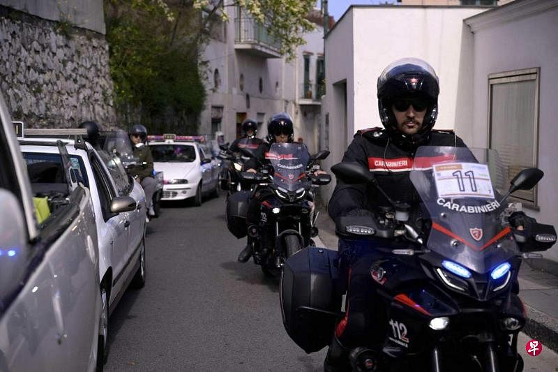 七国集团（G7）官员于当地时间4月17日至19日在意大利卡普里岛举行会议，当地明显加强了保安。（法新社）