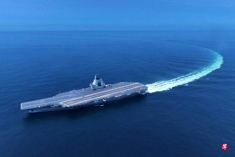 中国海军福建舰星期三（5月8日）完成为期八天的首次海试。（新华社）