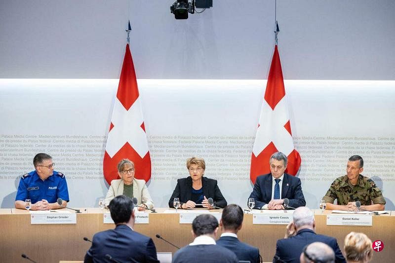 6月10日，瑞士政府召开新闻发布会说明乌克兰和平峰会的相关情况。（路透社）