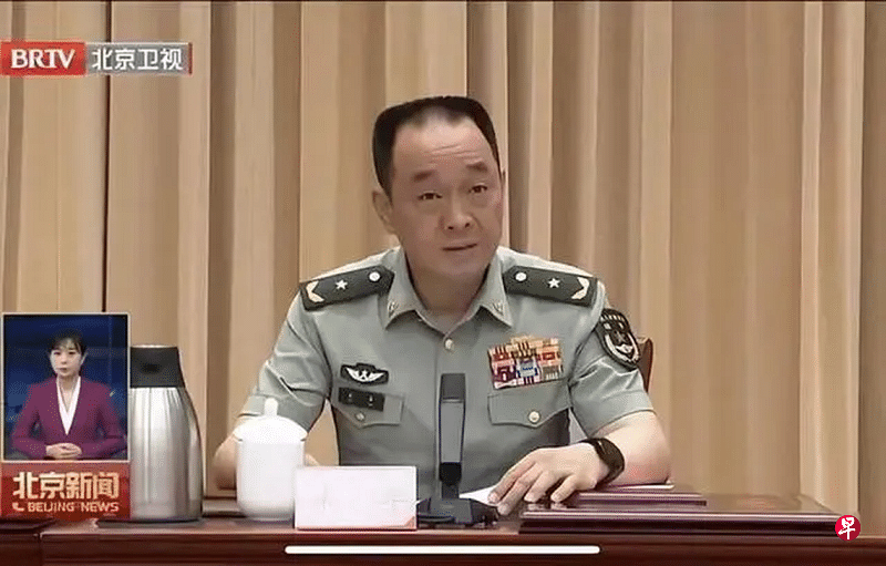 解放军陆军少将朱军接任北京卫戍区政委。（北京卫视视频截图）