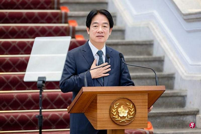 台湾总统赖清德星期一（6月24日）针对北京颁布惩治台独的司法解释文件，强调“中国（大陆）没有任何权利可以制裁台湾人民”。（台湾总统府提供）