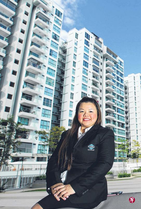 博纳集团房屋经纪刘嘉娴：市场无论好或坏，还是有人要买房子和卖房子，去年她的佣金比前年多出了近10万元。（陈来福摄）