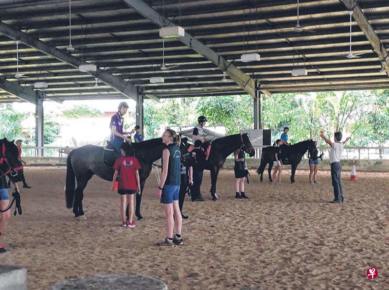 RDA的义工带领骑士接受马术治疗。 RDA的义工带领骑士接受马术治疗。