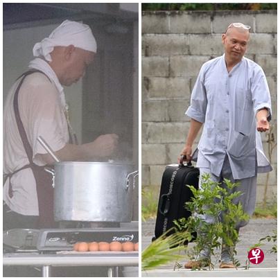 左图:记者今早目睹谢韶光在新山的“圆缘园”掌厨。(刘庆成摄)右图:档案照。 左图:记者今早目睹谢韶光在新山的“圆缘园”掌厨。(刘庆成摄)右图:档案照。