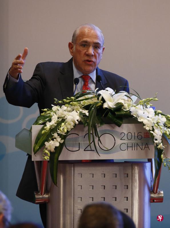 经合组织秘书长古里亚。(法新社) 经合组织秘书长古里亚。(法新社)