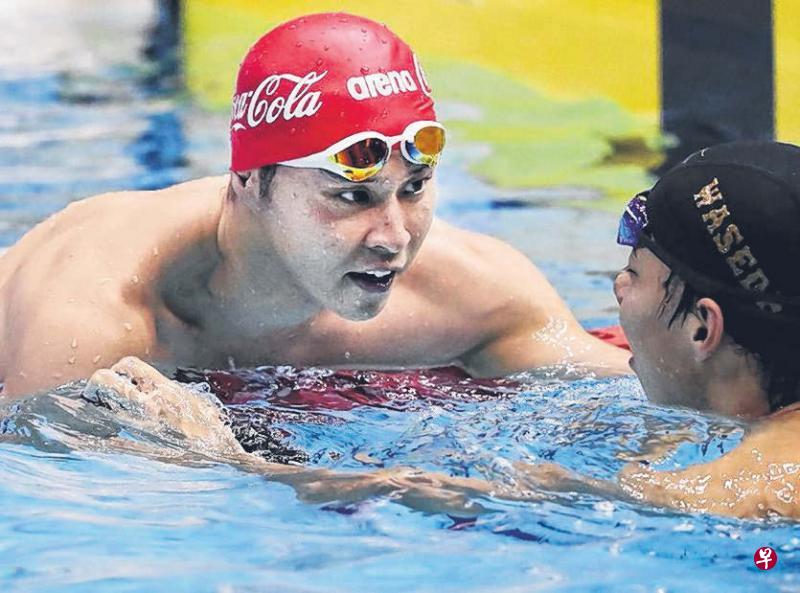 ▲北岛康介(左)曾连续两届奥运包办100米和200米蛙泳金牌。(法新社) ▲北岛康介(左)曾连续两届奥运包办100米和200米蛙泳金牌。(法新社)