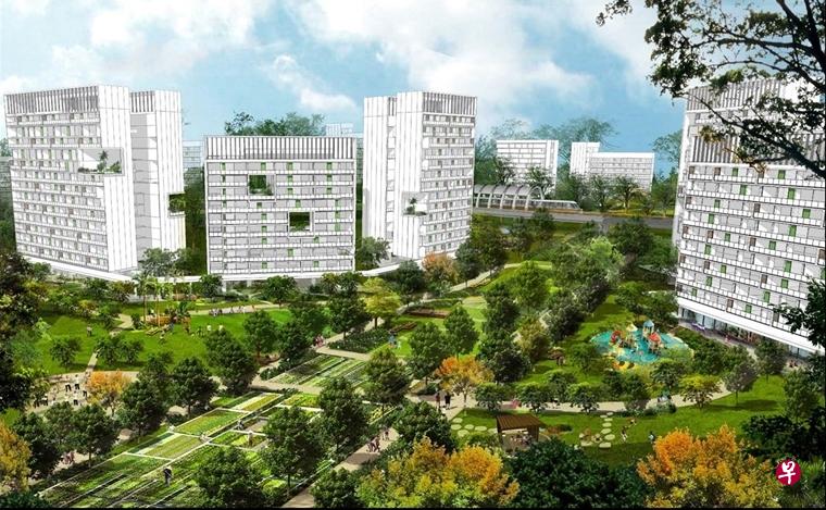 未来的登加“森林镇”构想图。图/国家发展部提供 未来的登加“森林镇”构想图。图/国家发展部提供