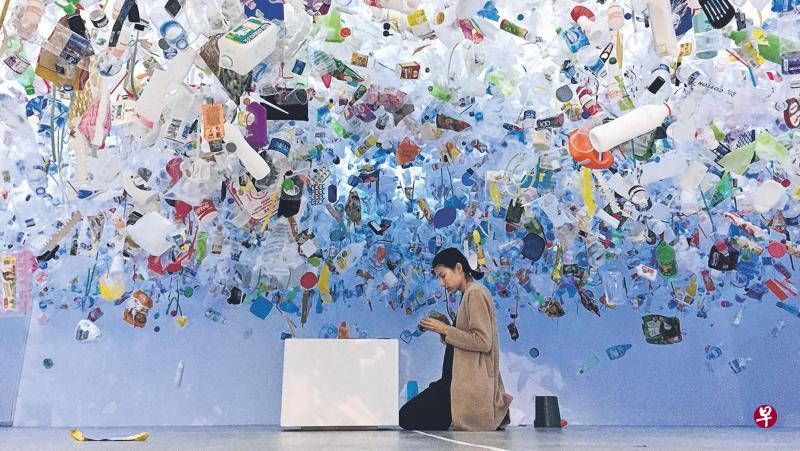 陈紫曦作品《塑胶海洋》。 陈紫曦作品《塑胶海洋》。