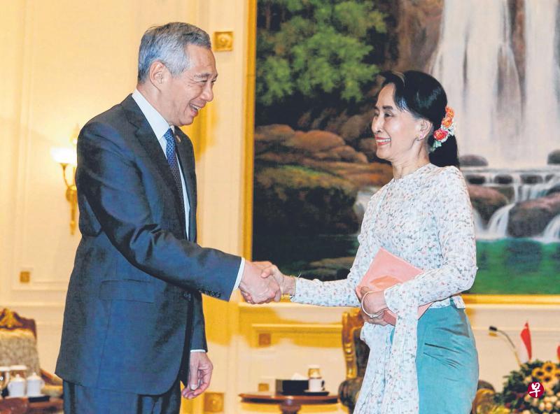 李总理与缅甸国务顾问兼外交部长翁山淑枝会谈时,讨论多个促进两国合作关系的可能性。(何家俊摄) 李总理与缅甸国务顾问兼外交部长翁山淑枝会谈时,讨论多个促进两国合作关系的可能性。(何家俊摄)