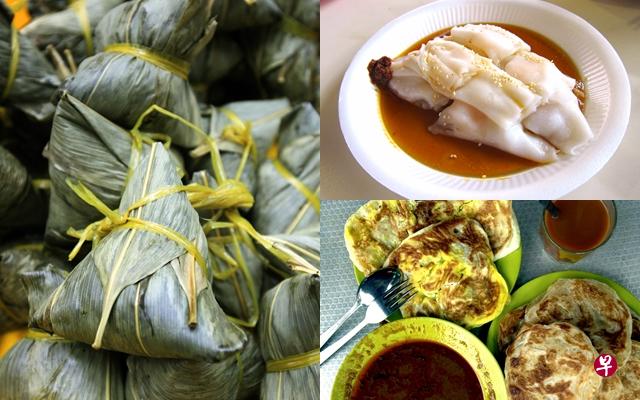 高升糖指数早餐包括猪肠粉、粽子、印度煎饼等。(档案照) 高升糖指数早餐包括猪肠粉、粽子、印度煎饼等。(档案照)