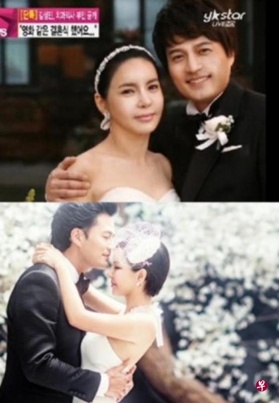 ↑金成民与妻子。 ↑金成民与妻子。