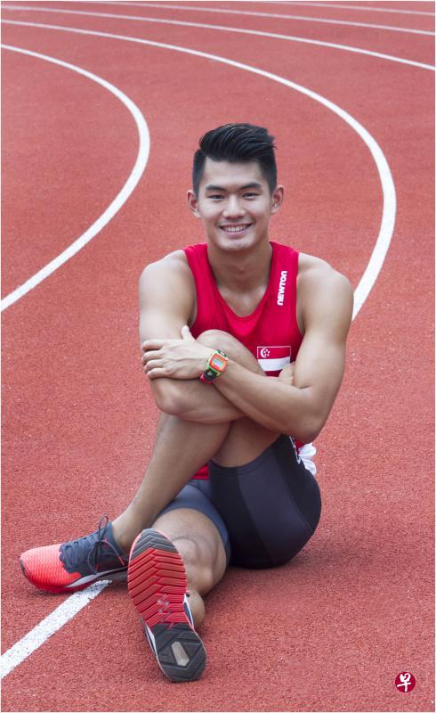 叶劲维今年才转换成为100米短跑运动员。(熊俊华摄) 叶劲维今年才转换成为100米短跑运动员。(熊俊华摄)