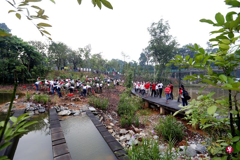 吉宝探索湿地将育有丰富自然生态,明年完工后为公众提供另一个大自然学习好去处。(陈渊庄摄) 吉宝探索湿地将育有丰富自然生态,明年完工后为公众提供另一个大自然学习好去处。(陈渊庄摄)