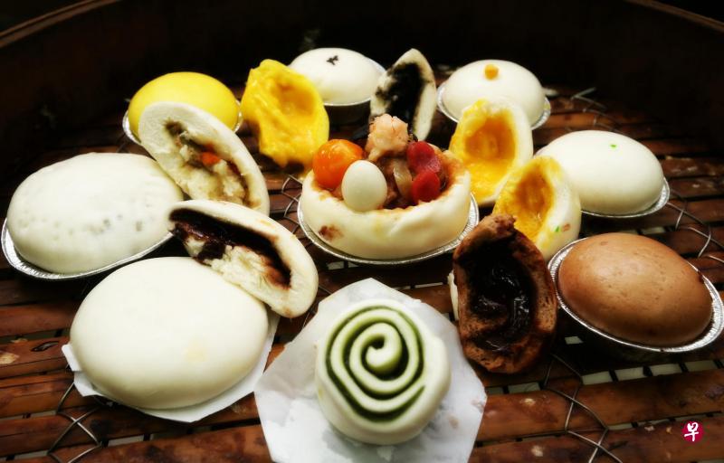 “蒸功夫”手工包有多种口味。(林国明摄) “蒸功夫”手工包有多种口味。(林国明摄)