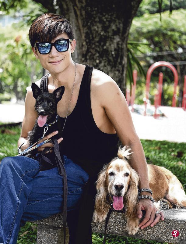 爱吃日本餐的陈泂江为两只爱犬取了日本名字“Hoshi”(右)和“乌冬”。(谢智扬摄) 爱吃日本餐的陈泂江为两只爱犬取了日本名字“Hoshi”(右)和“乌冬”。(谢智扬摄)