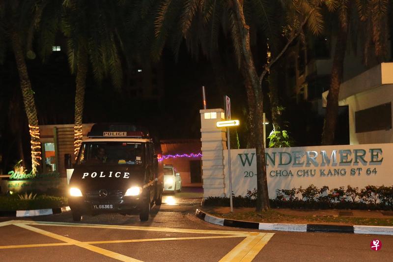 被告黄耀伟去年4月13日晚上在蔡厝港64街的沄湄园（Windermere）公寓杀害哥哥黄耀成。（档案照片）