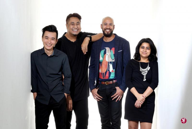 本届青年艺术奖得主:刘晓义(左起)、易赞·拉曼、马克·奈尔和普嘉·南锡。 本届青年艺术奖得主:刘晓义(左起)、易赞·拉曼、马克·奈尔和普嘉·南锡。