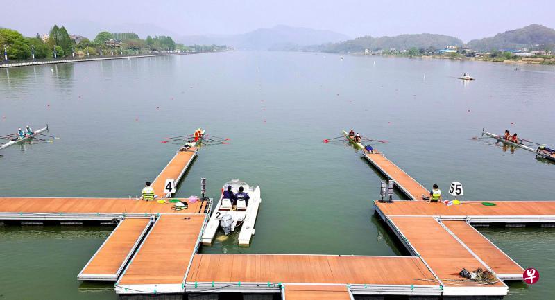 ▲韩国忠州市赛艇和皮划艇赛场之前已主办过多项国际赛事。(法新社) ▲韩国忠州市赛艇和皮划艇赛场之前已主办过多项国际赛事。(法新社)