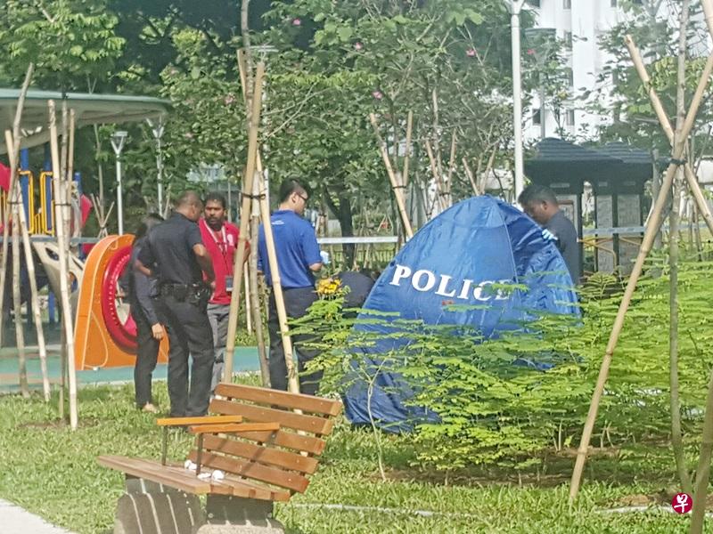 男童身穿校服，清晨从17楼住家飞坠惨死。（档案照）