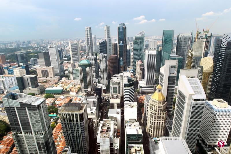 新加坡中央商业区(CBD)鸟瞰图。(档案照) 新加坡中央商业区(CBD)鸟瞰图。(档案照)