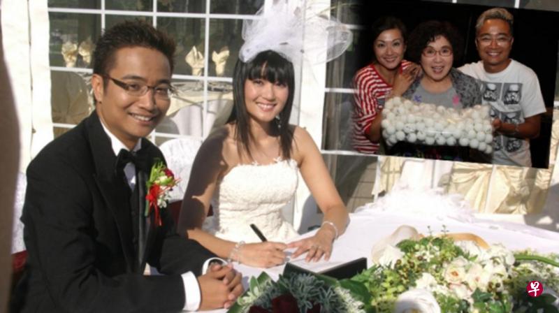 叶子青与电台高层老公结束9年婚姻。小图为李司棋与女儿夫妻合影。(香港苹果日报图) 叶子青与电台高层老公结束9年婚姻。小图为李司棋与女儿夫妻合影。(香港苹果日报图)