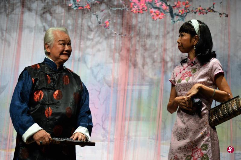 柳德衍(左)和刘满钻合演《别馆盟心》。(主办单位提供) 柳德衍(左)和刘满钻合演《别馆盟心》。(主办单位提供)