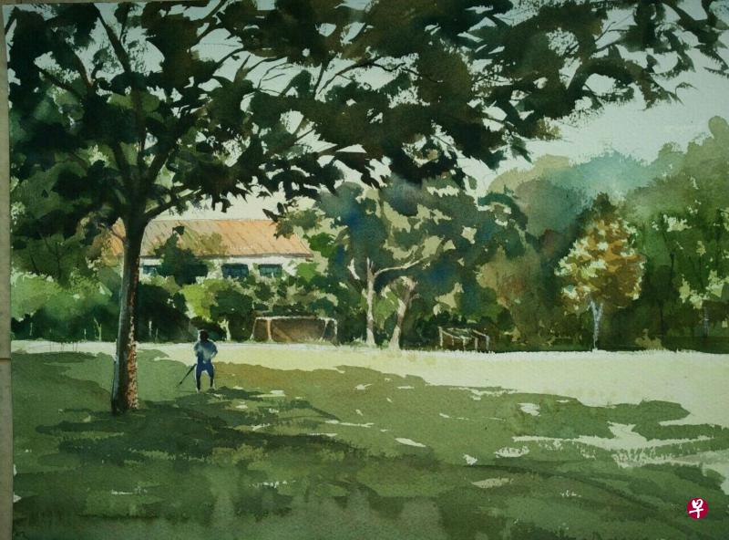 郑畏三教授作品:亚历山大医院足球场。 郑畏三教授作品:亚历山大医院足球场。