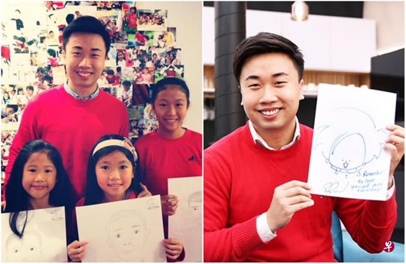 卓英伟每年都发起慈善义举,免费教小孩子绘画。(取自面簿)右:卓英伟以“起点,爱”为理念,设计出卡通人物“Ai”。(取自面簿) 卓英伟每年都发起慈善义举,免费教小孩子绘画。(取自面簿)右:卓英伟以“起点,爱”为理念,设计出卡通人物“Ai”。(取自面簿)