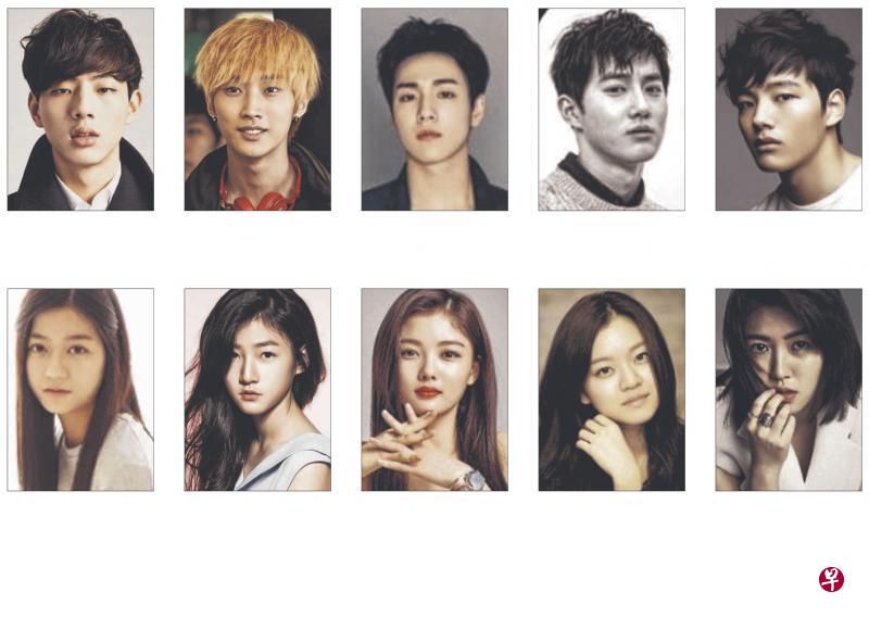 (上图左起)“最有前途男演员”名单:Jisoo金志洙、郑振永、李玹雨、金俊勉与吕珍九。(下图左起)“最有前途女演员”名单:金贤秀、金赛纶、金裕贞、高我星与沈恩敬。 (上图左起)“最有前途男演员”名单:Jisoo金志洙、郑振永、李玹雨、金俊勉与吕珍九。(下图左起)“最有前途女演员”名单:金贤秀、金赛纶、金裕贞、高我星与沈恩敬。