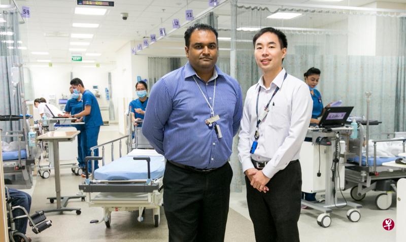 若有紧急部门病患需要开刀,邱德拔医院顾问医生马瑟(左)和伍长泰必会在第一时间赶到,为这些病患提供及时的医疗服务,减少他们的等候时间。(徐颖荃摄) 若有紧急部门病患需要开刀,邱德拔医院顾问医生马瑟(左)和伍长泰必会在第一时间赶到,为这些病患提供及时的医疗服务,减少他们的等候时间。(徐颖荃摄)