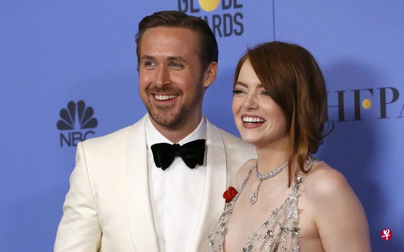 《乐》男女主角莱恩葛斯林及艾玛史东都是首次在金球奖得奖。(路透社) 《乐》男女主角莱恩葛斯林及艾玛史东都是首次在金球奖得奖。(路透社)